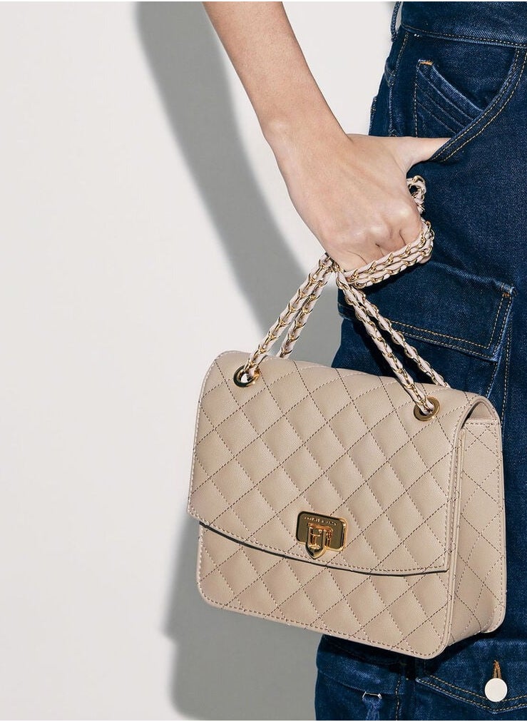 Charles & Keith Quilted Chain Strap Clutch  - Image 2