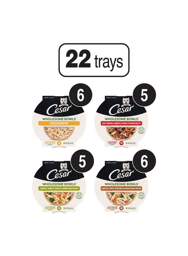 سيزار أوعية سيزار الصحية، مجموعة متنوعة من طعام الكلاب الرطبة الناعمة للبالغين، (22) وعاءً، 3 أونصات - Image 2