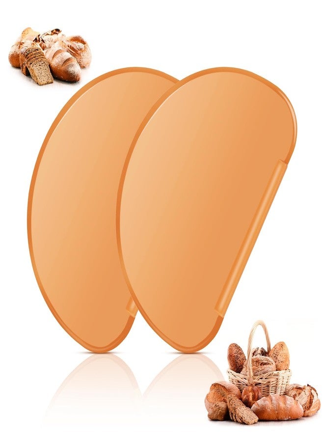 Pretwad Bowl Scraper 2PCS Silicone Bread Dough Scraper Bowl Spatula Curved Edge Flexible Bowl Scraper for Baking Food Scraper for Sourdough Bread Proofing Basket Pastry Cutter Tool, Orange - Image 1