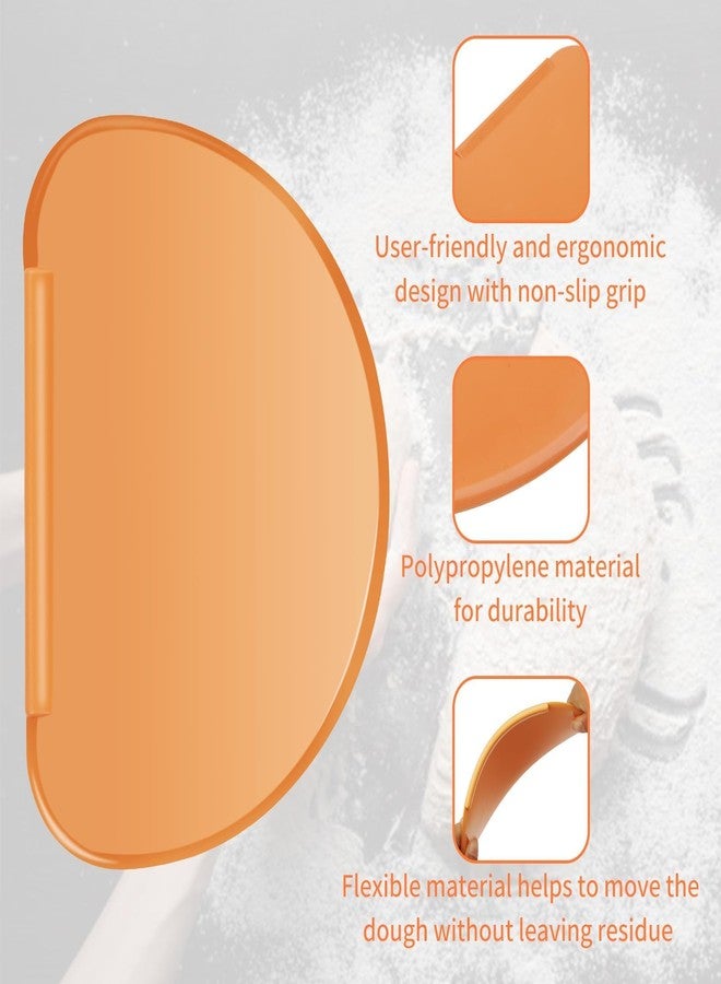 Pretwad Bowl Scraper 2PCS Silicone Bread Dough Scraper Bowl Spatula Curved Edge Flexible Bowl Scraper for Baking Food Scraper for Sourdough Bread Proofing Basket Pastry Cutter Tool, Orange - Image 3
