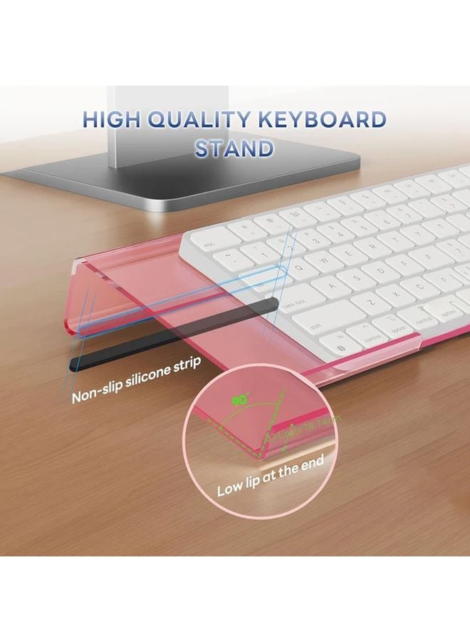 ساند معصم لوحة المفاتيح المريح الوردي قابلة لضبط الارتفاع قاعدة غير قابلة للانزلاق مريحة في الكتابة - Image 3