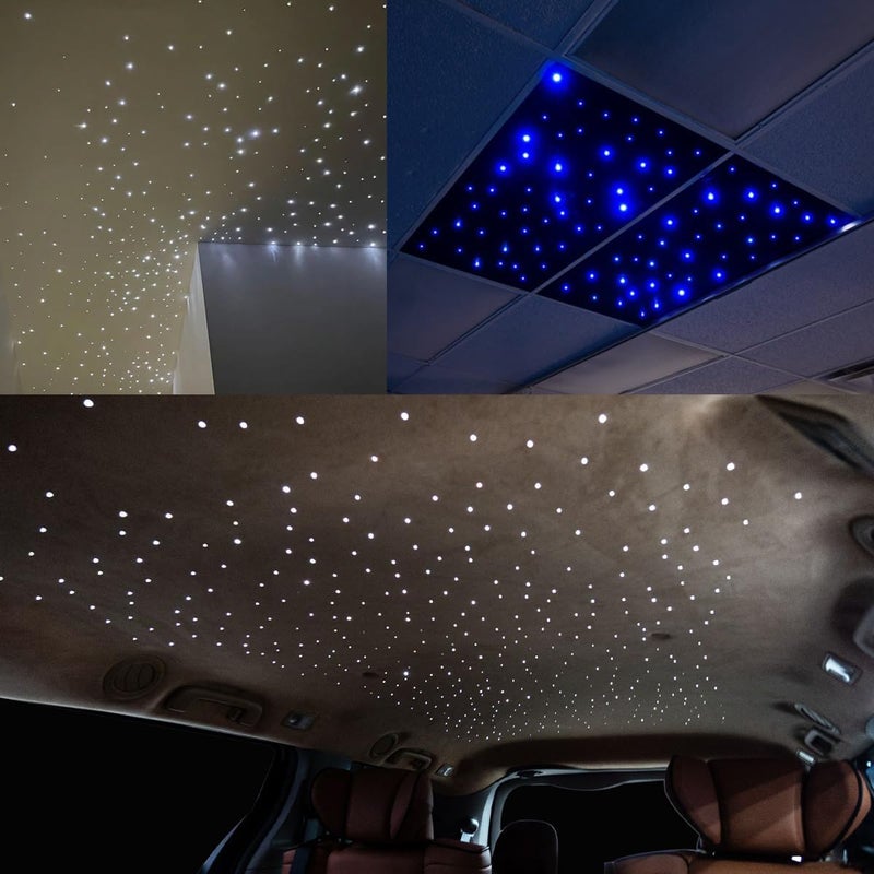 AKEPO 16W Fiber Optic Lights Star Ceiling Light Kit APP Control for Car & Home,Fibre Optical Cable Strands 150pcs 0.75mm 6.5ft/2m+28key Musical Remote Control - Image 5