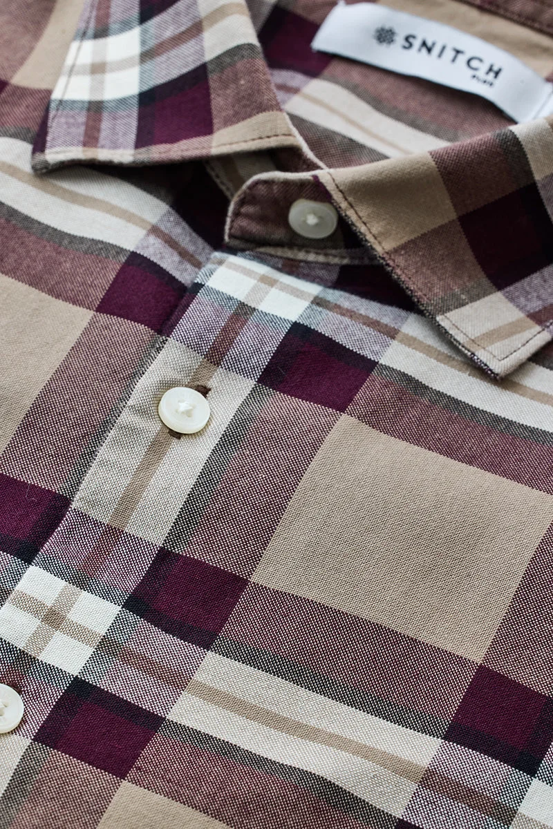 SNITCH 100% Cotton Checks Plus Size Shirt