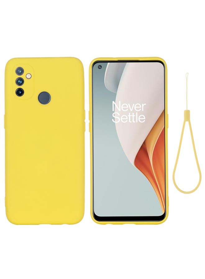 اس-توب جراب لهاتف OnePlus Nord N100 مصنوع من السيليكون السائل المقاوم للصدمات بتغطية كاملة بلون نقي - Image 1