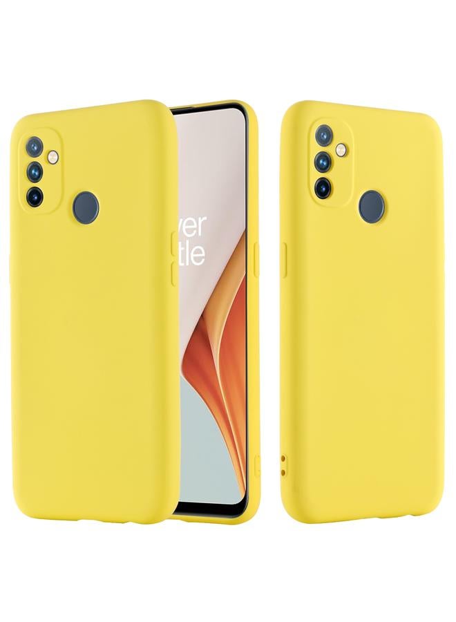 اس-توب جراب لهاتف OnePlus Nord N100 مصنوع من السيليكون السائل المقاوم للصدمات بتغطية كاملة بلون نقي - Image 2