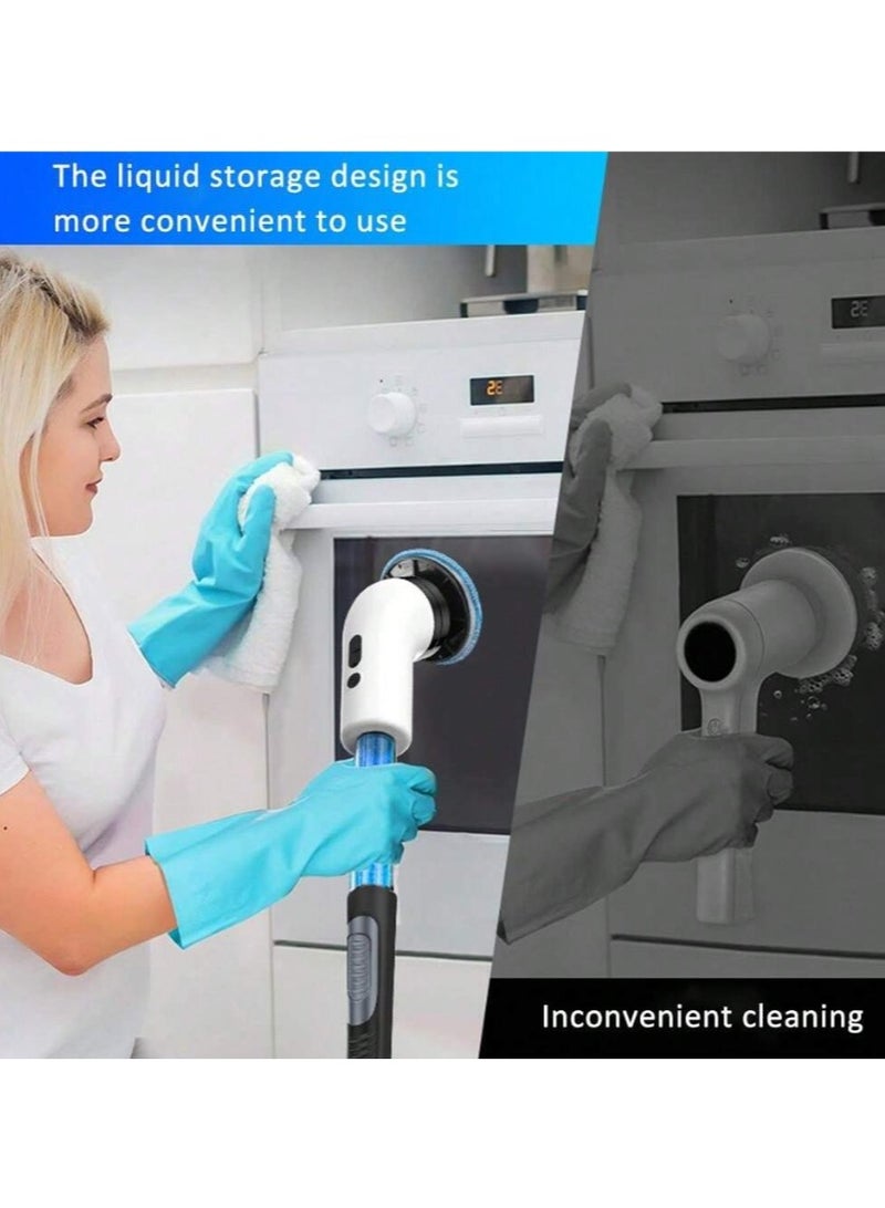 Raxoom Cordless Electric Spin Scrubber Cleaning Brush Scrubber for Home 400RPM Mins-8 Replaceable Brush Heads 90Mins Work Time 3 Adjustable Size 2 Speeds for Bathroom Shower Bathtub Glass Car - Image 5