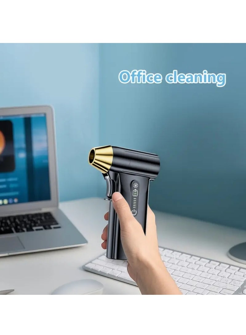 مروحة يدوية توربو 130,000 دورة في الدقيقة - منفاخ تبريد محمول قابل لإعادة الشحن مع بطارية 5000 مللي أمبير في الساعة، مزيل للغبار/الثلج ومشعل فحم للشواء للسيارة/الأنشطة الخارجية/لوحة المفاتيح - Image 5