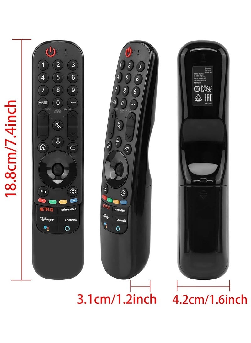PopZa LG Magic Remote MR21GA, Voice Only Remote Control for LG 2021 Smart OLED QLED NanoCell TVs with 4 Shortcut Buttons (No NFC Function) with battery - Image 5
