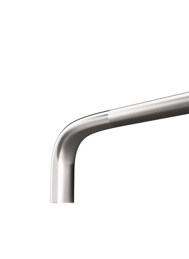 Atlantic - Atlantic Stainless Steel Capsule D Dwawer Cabinet Pull Handle 4 Inch (Total Length 105 Mm, Hole To Hole 95 Mm, Twotone Finish) Pack Of 12 Pieces - Image 1