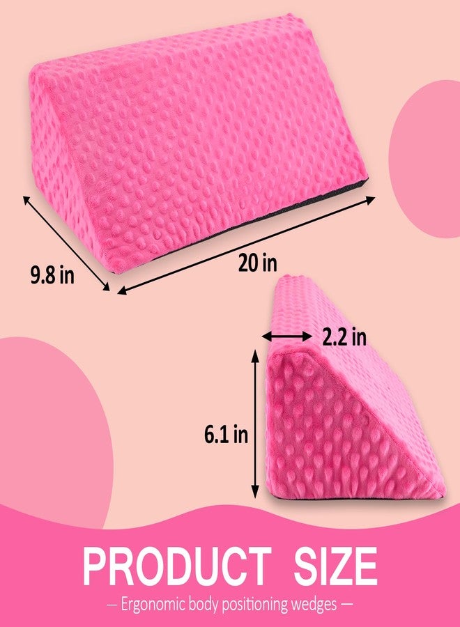 Jacobable Wedge Pillow for Side Sleeping, Body Positioning Foam Wedge Pillow, Side Wedge Pillow for Sleeping Non-Slip Back Positioning Pillow for Bed Sores Wedge (Pink) - Image 5