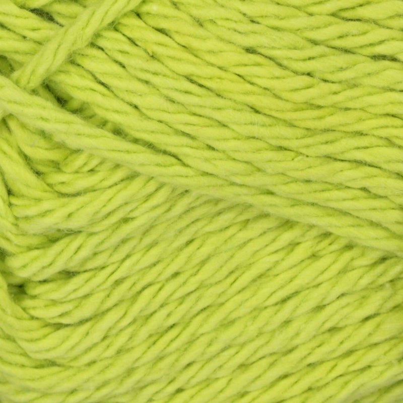 Bernat Handicrafter Cotton Solids Yarn, 1.75 oz, Gauge 4 Medium, 100% Cotton, Hot Green - Image 2