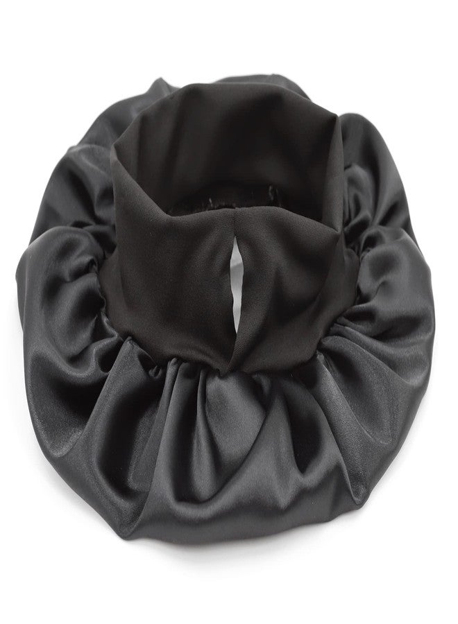 SENGTERM Kids Satin Bonnet Double Layer Wide Elastic Band Sleep Cap Hair Bonnet Silky Night Cap for Girls Toddler Child - Image 3