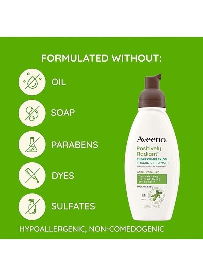 Aveeno Clear Complexion Foaming Cleanser 177ml - Image 3