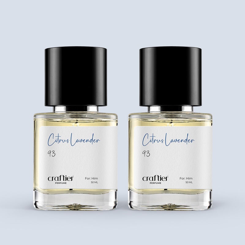 Craftier Perfume CITRUS LAVENDER - Inspired of-212 Men, Eau De Parfum For Men - SMART 100 (2 x 50ml) - Image 3