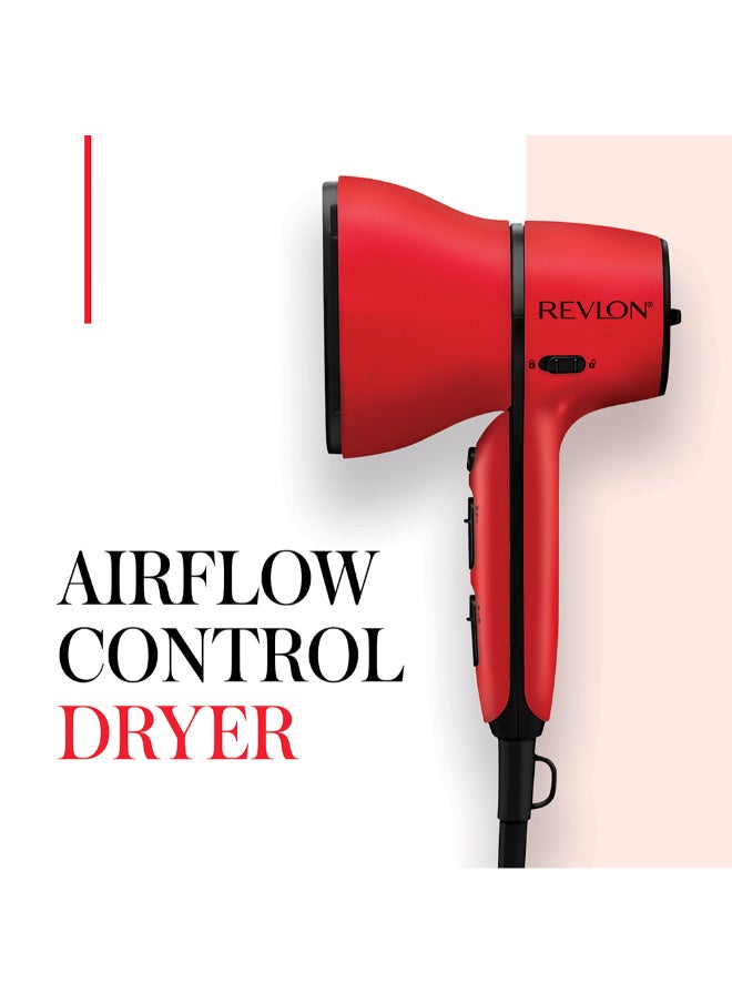 Revlon Airflow Control Hair Dryer 2000W Wider Head 90 Degrees Rotating Removable End Cap 3 Heat 2 Speed And Cool Shot  - Image 2
