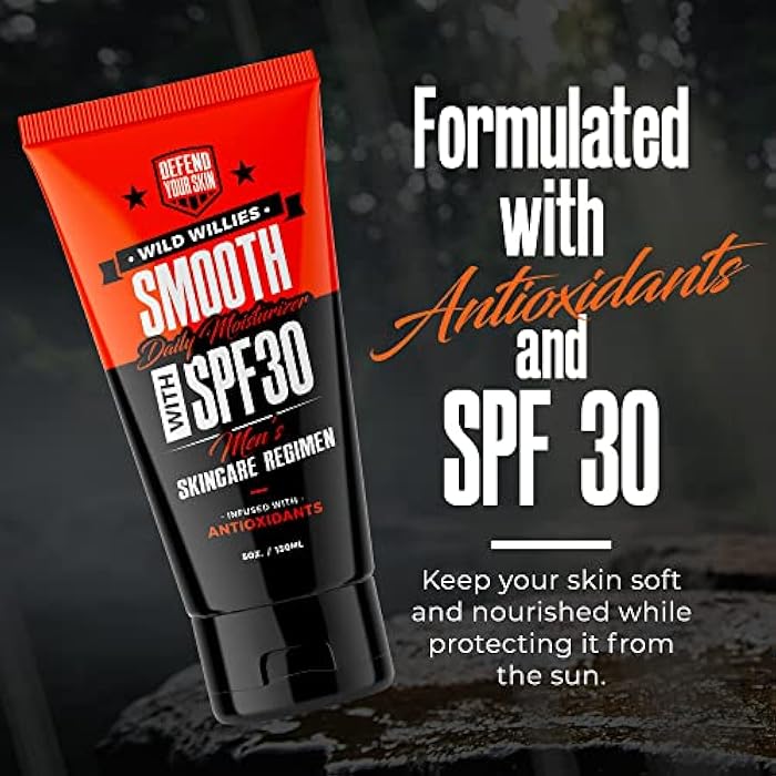 Wild Willies Men's Daily Facial Moisturizer SPF 30 - Antioxidant & Essential Oil Formulated Face Moisturizer for Men - Lightweight Face Lotion for Dry or Oily Skin - Men's Skin Care - Image 2