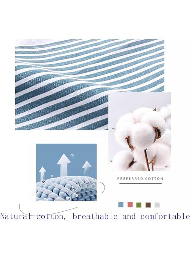 مرايل مطبخ قطنية للطهي، صدرية قابلة للتعديل، مريلة شيف ناعمة مخططة مع جيوب واسعة للرجال والنساء - Image 4