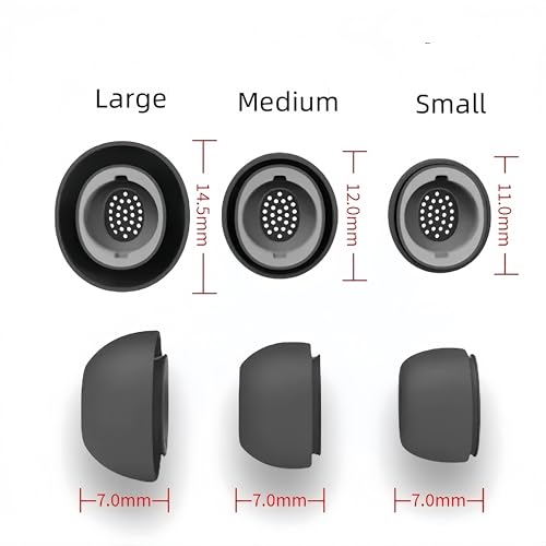 Wiki VALLEY Ear Tips for Galaxy Buds 3 Pro Eartips Earbud(2024),3Pairs Silicone Replacement Eartips with Dust Shield Compatible with Samsung Galaxy Buds 3 Pro SM-R630N,Fits Charging Case-S/M/L - Image 3