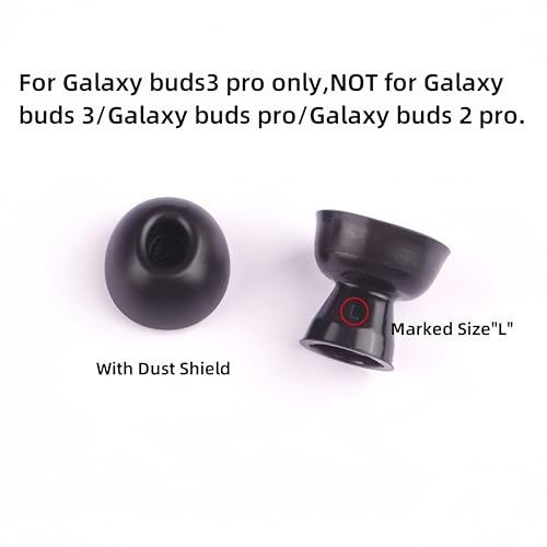 Wiki VALLEY Ear Tips for Galaxy Buds 3 Pro Eartips Earbud(2024),3Pairs Silicone Replacement Eartips with Dust Shield Compatible with Samsung Galaxy Buds 3 Pro SM-R630N,Fits Charging Case-S/M/L - Image 4
