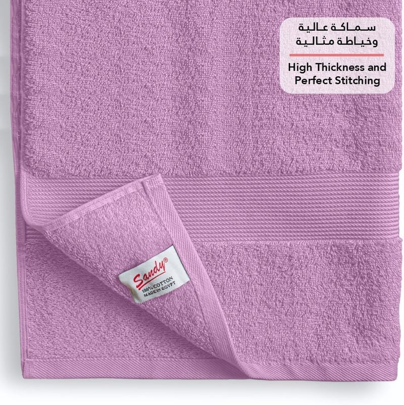 Premium Hotel Quality Bath Towel 100% Cotton Made in Egypt, Soft Quick Drying and Highly Absorbent (70x140 cm) - Lilac - Image 2