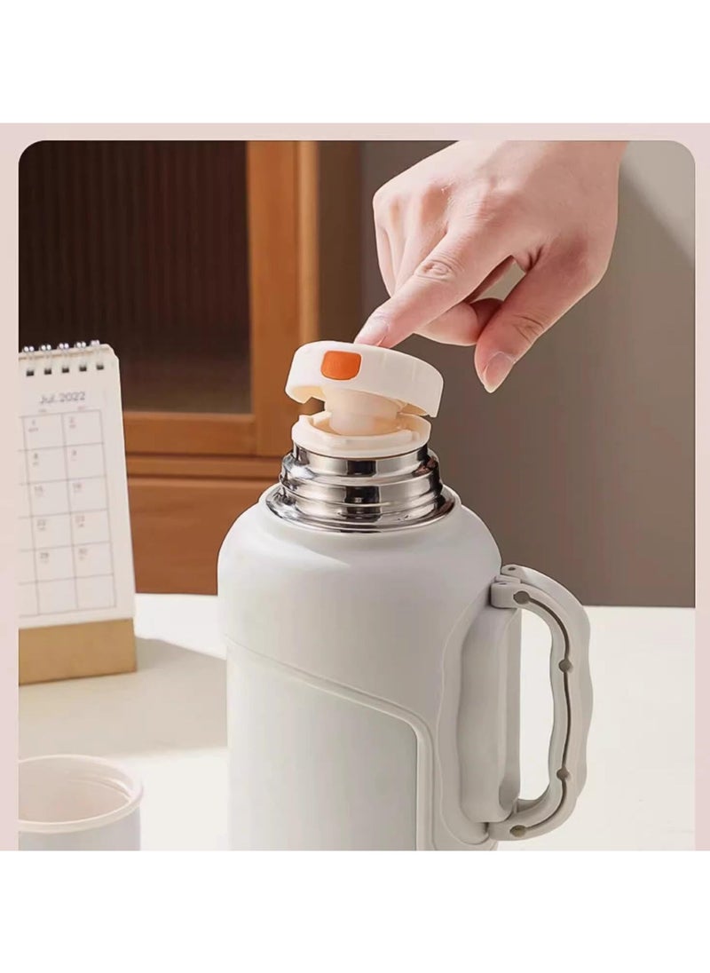 TYCOM - Thermal Insulated Water Bottle 1000 ML 316 Stainless Steel Double Wall Vacuum insulated Water Bottles for Hot Cold Water Gym Bottle Flask Bottle Side Handle - Image 1