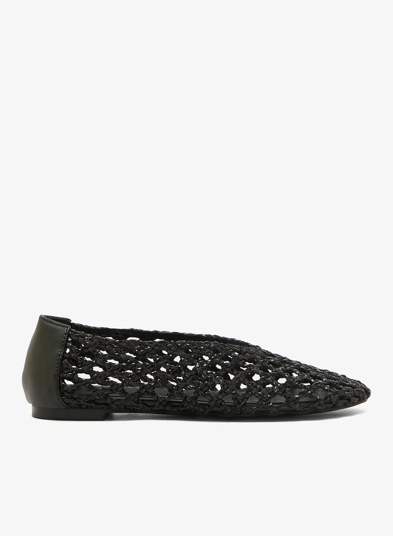 GLAMOROUS Woven Ballet Flats