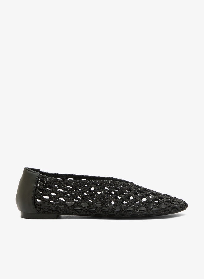 GLAMOROUS Woven Ballet Flats - Image 1