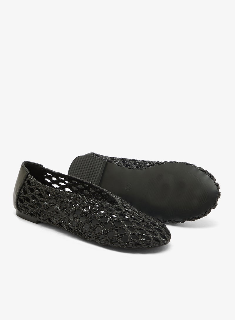 GLAMOROUS Woven Ballet Flats - Image 3