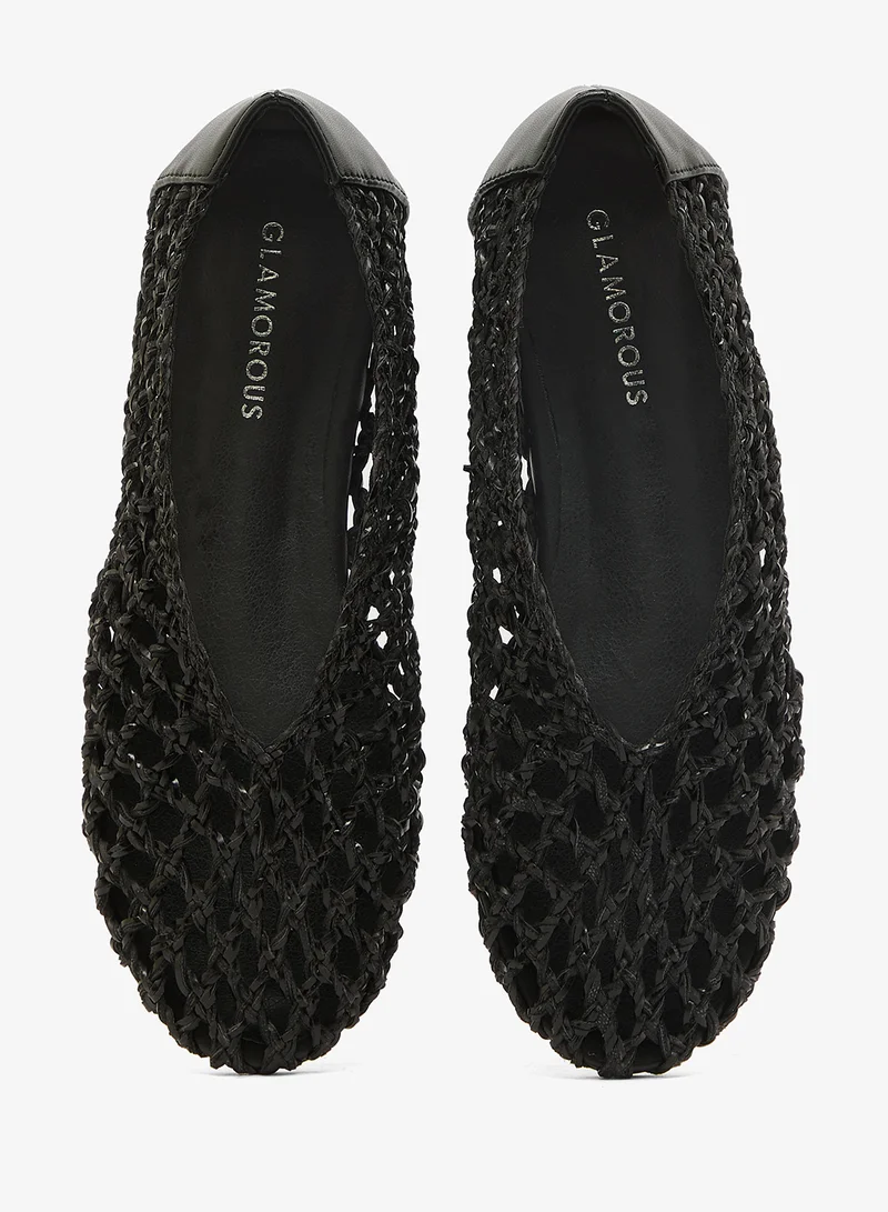 GLAMOROUS  Woven Ballet Flats for Women | Best Price UAE