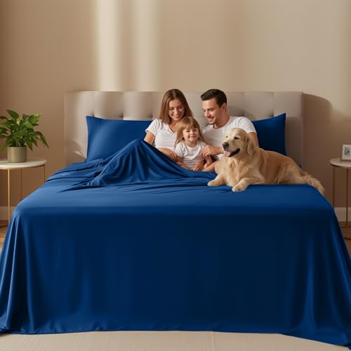 Utopia Bedding Full Size Sheet Set 4 Piece Bed Sheets Soft and Breathable Microfiber Includes 1 Fitted Sheet 1 Flat Sheet and 2 Pillowcases Oeko Tex Dusk Blue - Image 3