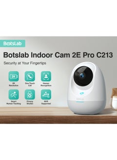 Botslab C213 Indoor Camera 3MP 2K HD Video, Full Color RGB Night Vision, One-Touch Calling, Human Recognition, Panoramic Patrol, Fixed Point for Comprehensive Coverage, Two-Way Talk  - Image 2