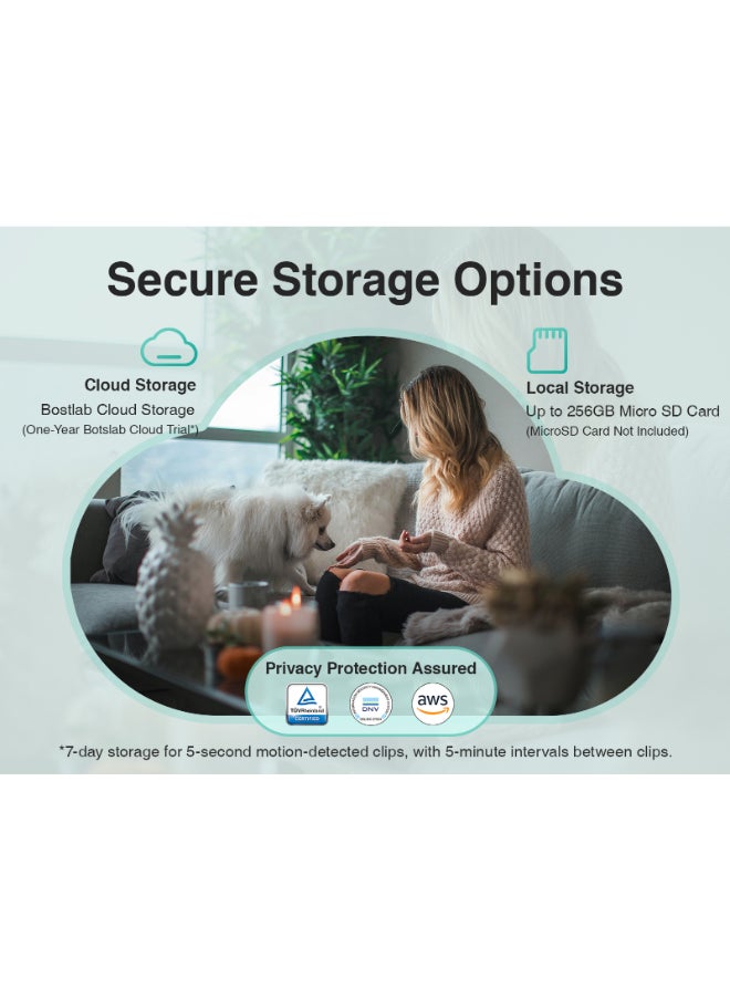 C213 Indoor Camera 3MP 2K HD Video, Full Color RGB Night Vision, One-Touch Calling, Human Recognition, Panoramic Patrol, Fixed Point for Comprehensive Coverage, Two-Way Talk