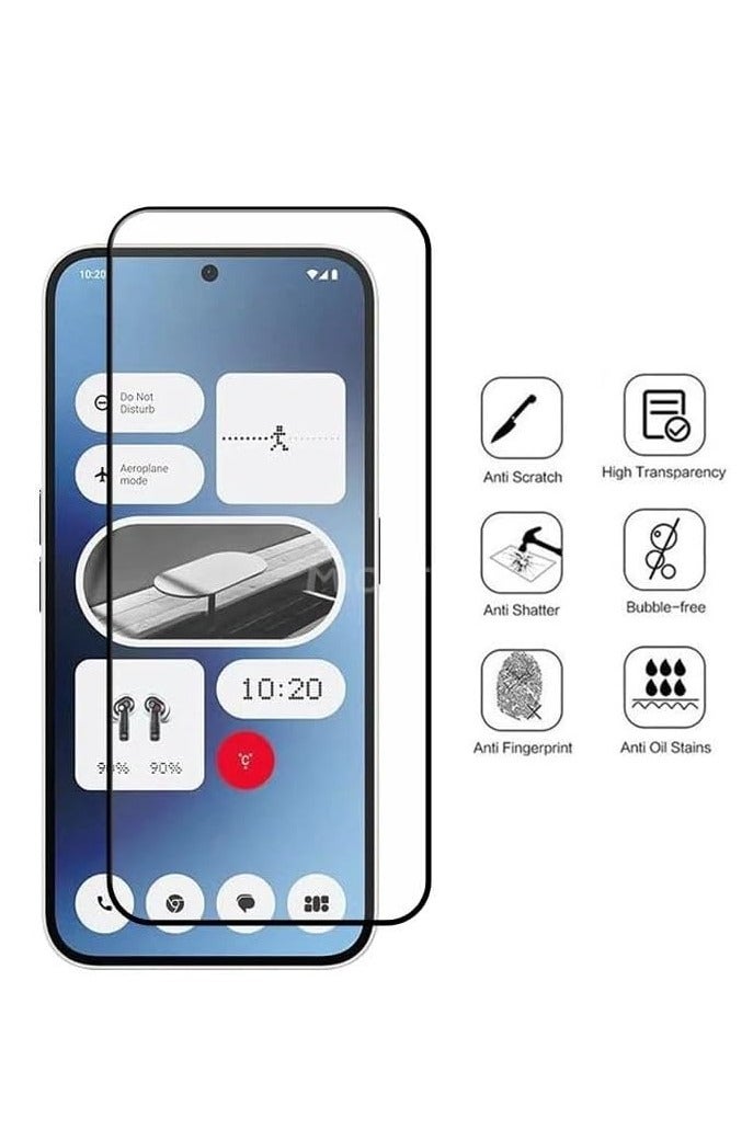 BORTONY Nothing Phone 2a Tempered Glass Full Adhesive Bubble-Free Anti Scratch HD Clear 2-Pack Full Coverage High Responsive Tempered Glass for Nothing Phone 2a - Image 3