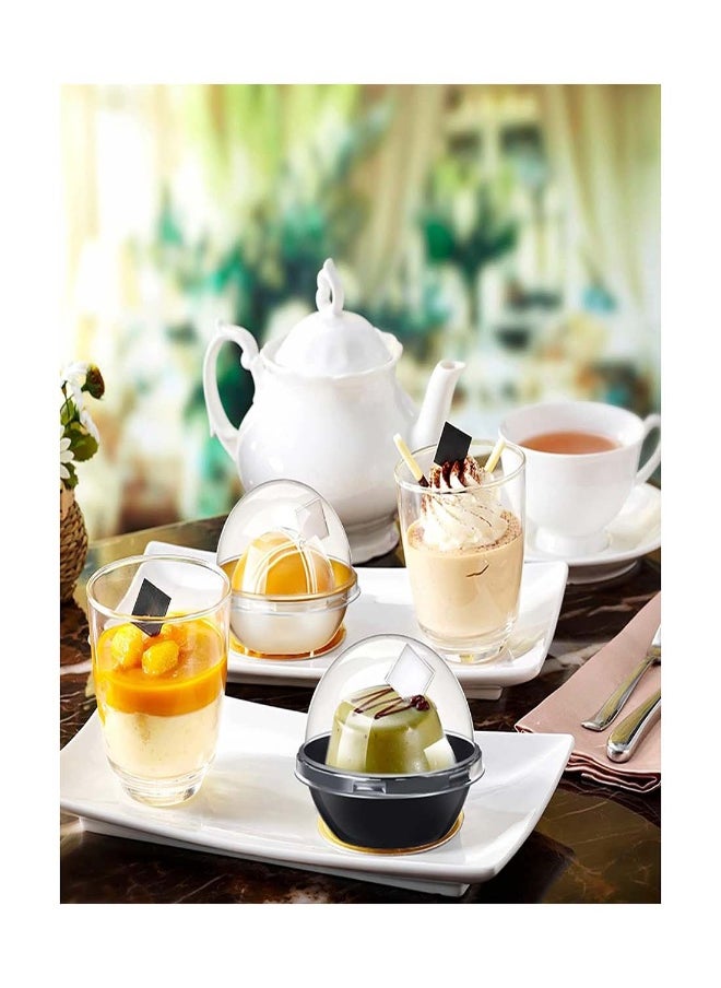 ماركة غير محددة 100 قطعة حاويات كب كيك بلاستيكية شفافة مع أغطية قبة، صناديق كب كيك صغيرة للافطار والمعجنات، حوامل فردية لهدايا الزفاف وأعياد الميلاد  - Image 2