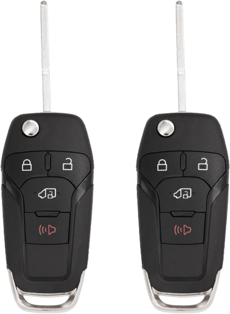 Keyless2Go Replacement 4 Button Remote Flip Key for Ford Transit - 2 Pack - Image 1