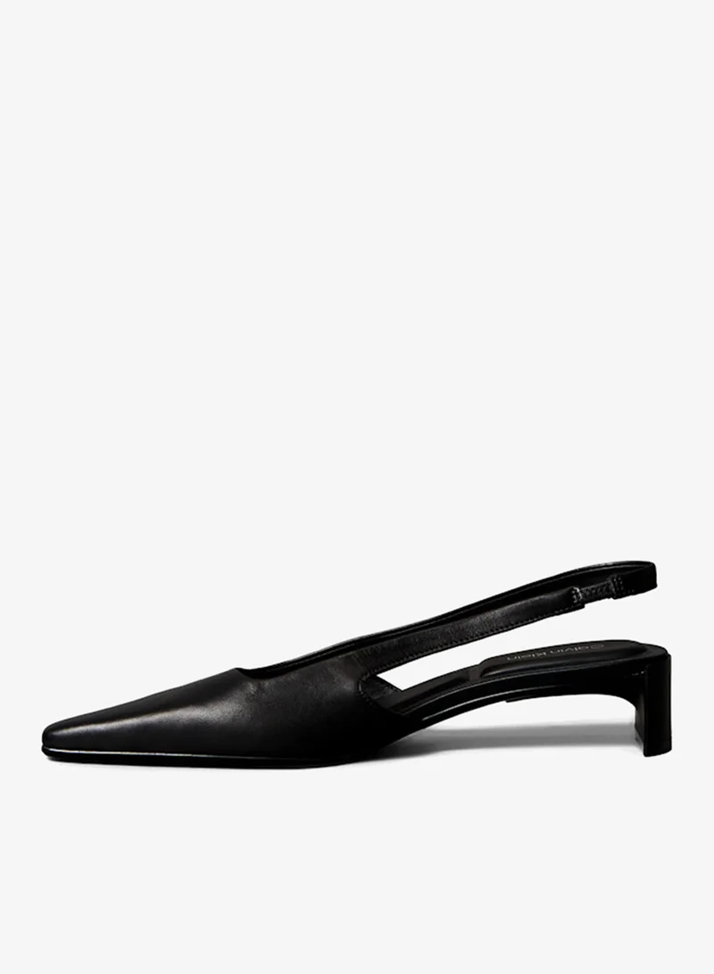 CALVIN KLEIN Soft Leather Slingback Pumps