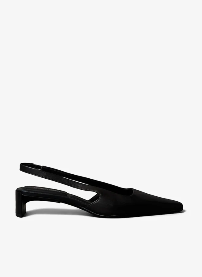 CALVIN KLEIN Soft Leather Slingback Pumps
