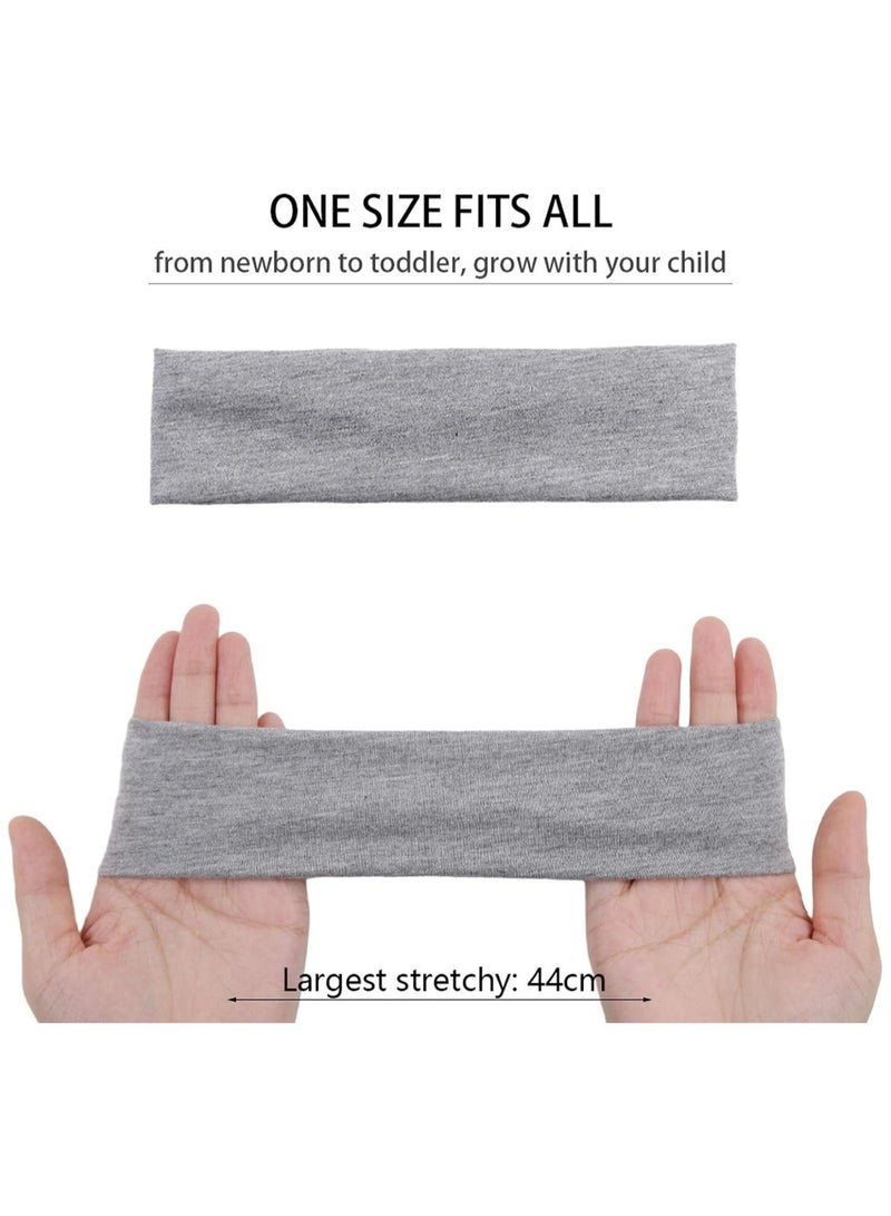 Goolsky 6 Pcs Headbands for Women, Non Slip Soft Cotton Sport Elastic Hairbands for Men and Women, Thin Summer Headband, Soft Cotton Hair Bands for Yoga, Workout, Running, Cycling (Black, Gray, White) - Image 3