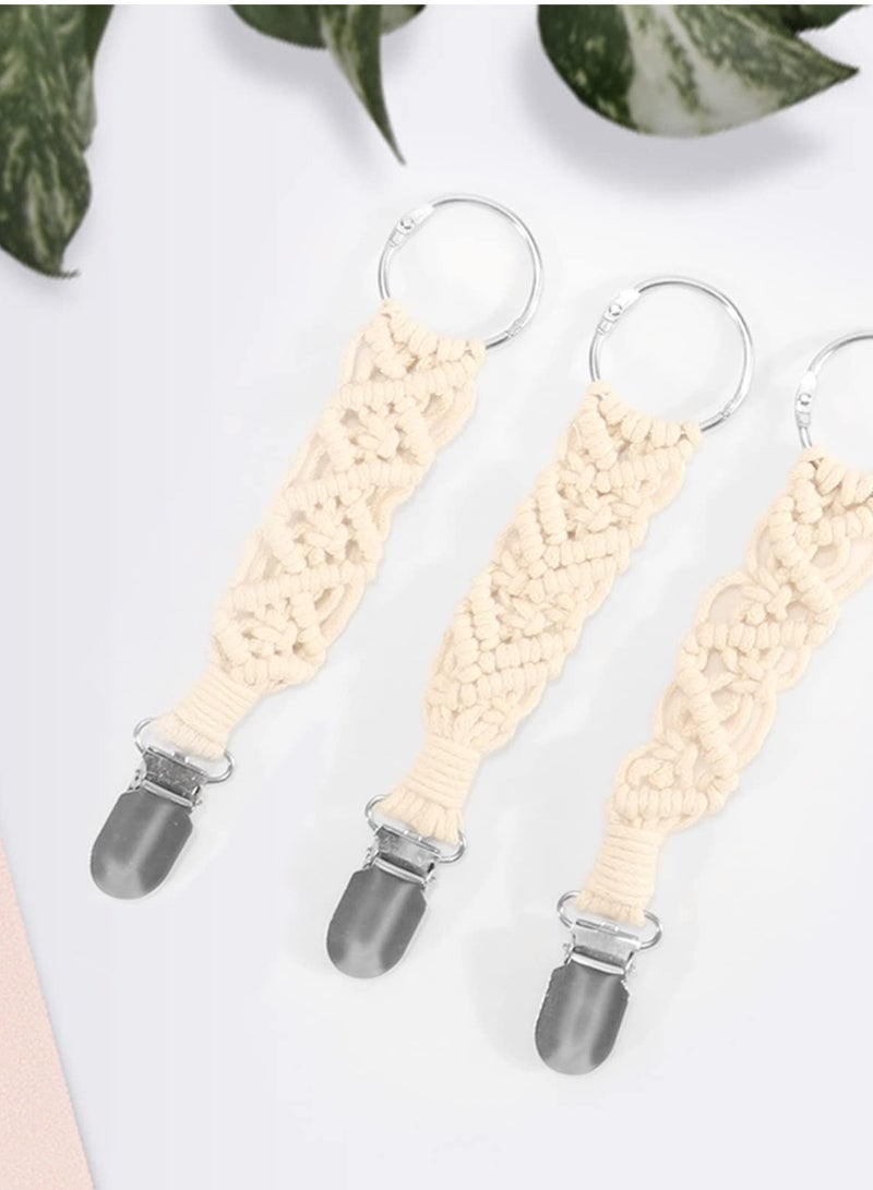 Travel Hat Clips Set for Adults and Kids Elastic Mitten Strap Clip Suitable Outdoor Accessory 6 Pcs Beige - Image 3