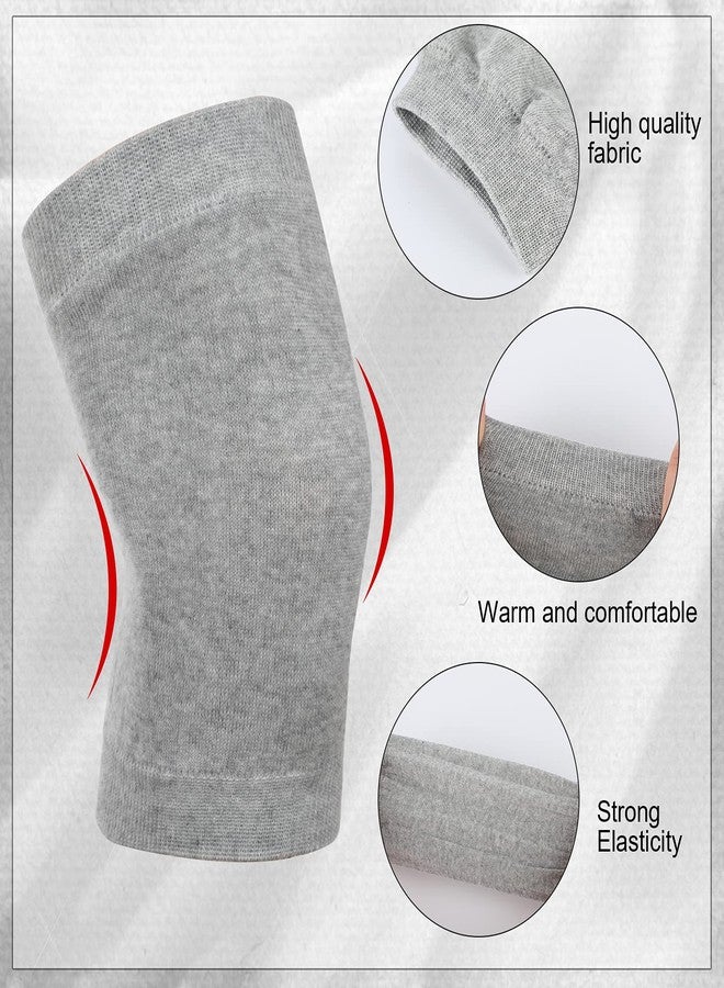 Geyoga 4 Pairs Knee Warmers for Women Men Breathable Leg Warmers Knee Brace Pad Leg Compression Sleeve for Cycling Running(White, Black, Nude Color, Gray,Medium) - Image 4