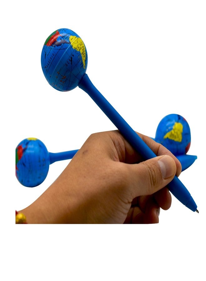 Lopenle 4PCS World Globe Pens Earth Shape Pen Tellurion Pen Novelty Ballpoint Pen 1.0MM Black Ink Earth Day Pens For Desk Decoration Accessories Stationery School Office - Image 5