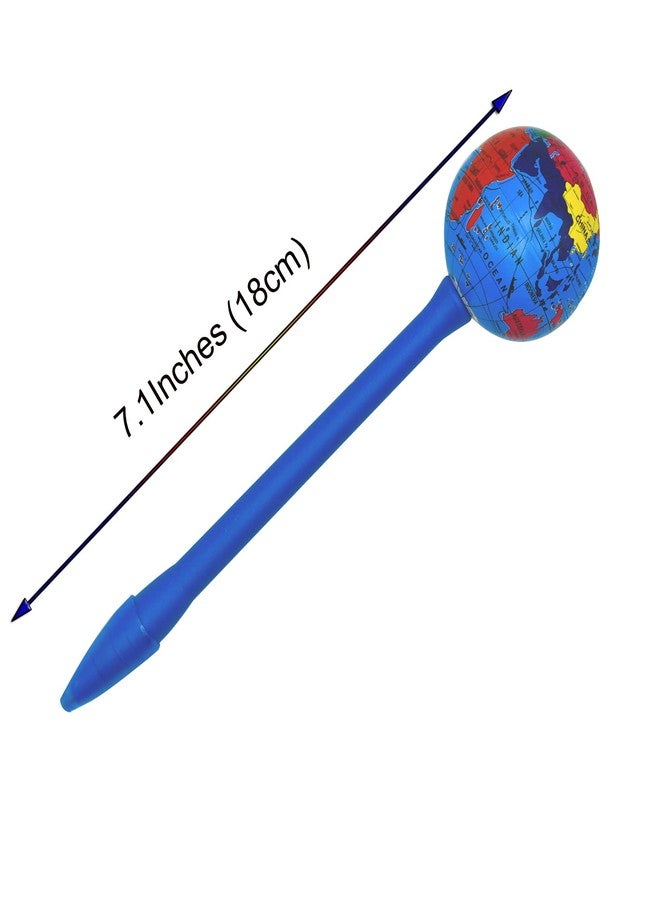 Lopenle 4PCS World Globe Pens Earth Shape Pen Tellurion Pen Novelty Ballpoint Pen 1.0MM Black Ink Earth Day Pens For Desk Decoration Accessories Stationery School Office - Image 3