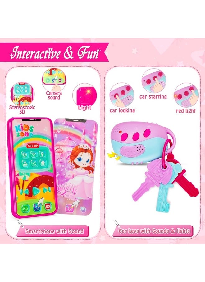 Officygnet Officygnet Play Purse for Little Girls, Princess Pretend Play Girls Toys for 3 4 5 6 7 8 Year Old, Toddler Purse with Accessories, Kids Toy Purse Birthday for Girls Ages 3-5 4-5 6-8  - Image 5