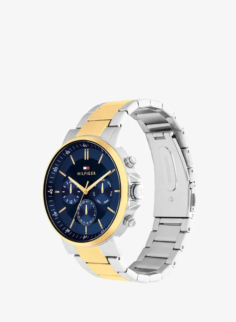 Tommy Hilfiger  Tommy Hilfiger Analogue Multifunction Quartz Watch for Men with Gold Colored Stainless Steel Bracelet - 1710710 for Men | Best Price UAE