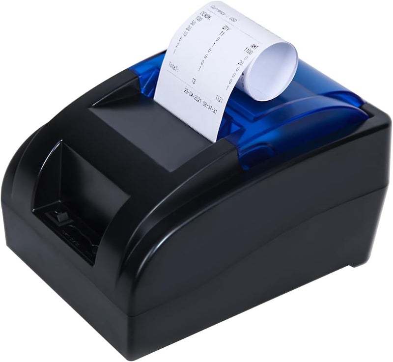 GOBBLER 58mm (2 inches) Direct Thermal Printer for Bill Printing, USB Wired with Bluetooth Connectivity - Monochrome Desktop - Image 1