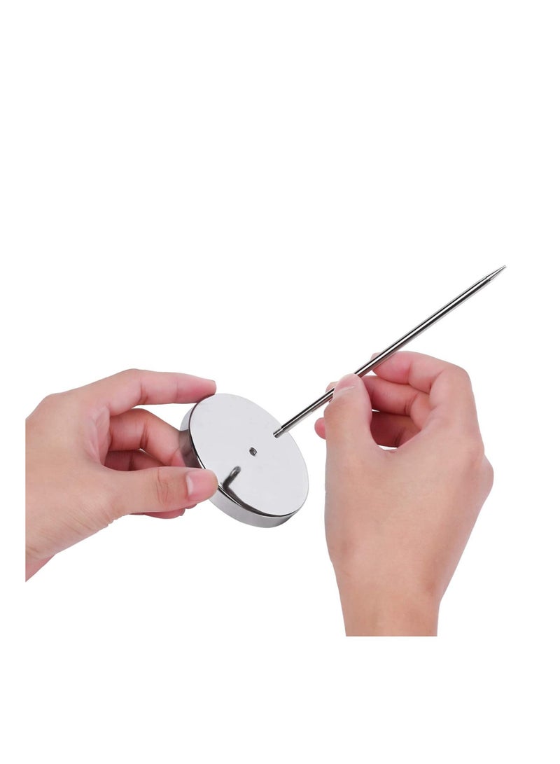 NIBEMINENT 2 Pack Receipt Holder, Stainless Steel Check Bill Memo Holder Spikes, Prong Stick Desk Straight 5.5" Long for Paper - Image 3