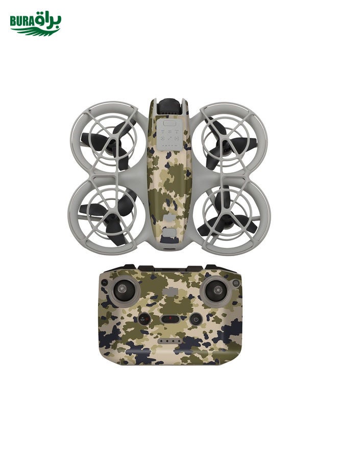 BURAQ For DJI Neo Drone Body Remote Control Protective Sticker(Desert Camo) - Image 1