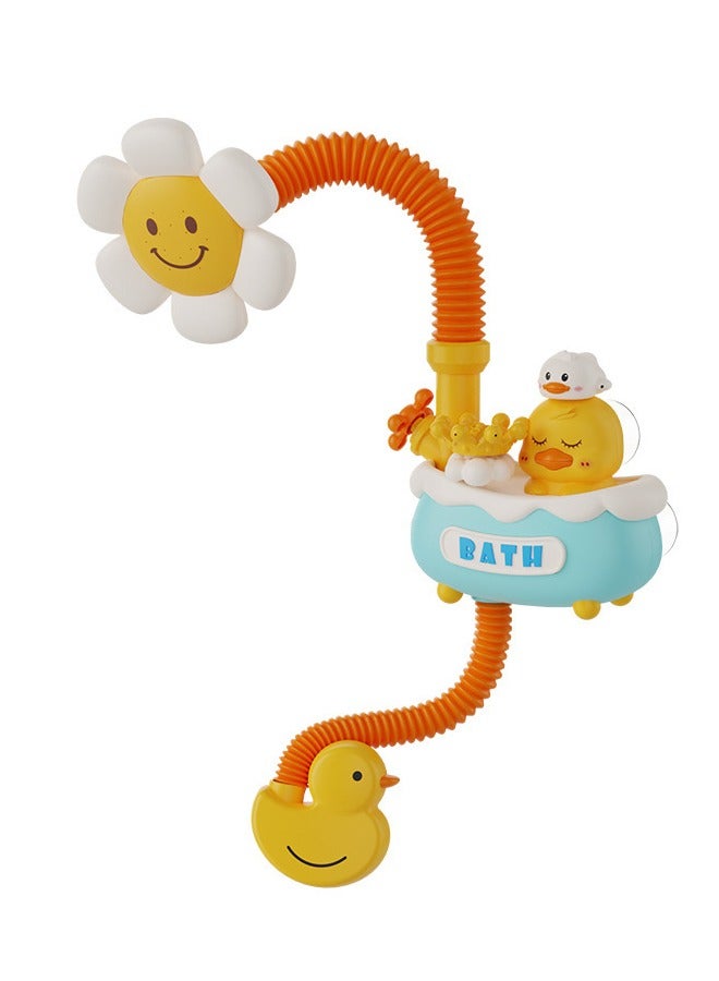 LO.BABY.VE Sunflower Bath Duck Shower Baby Water Toy Little Yellow Duck Spray Shower Bath Toy - Image 2