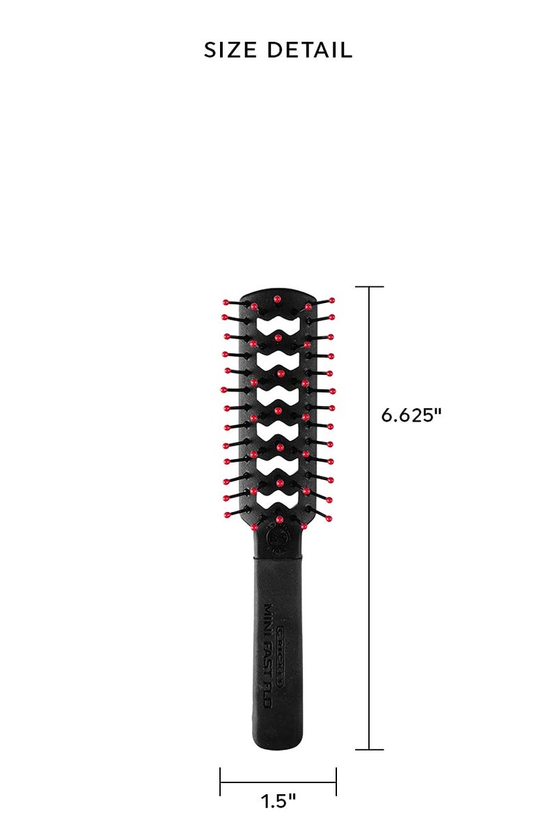 Cricket Static Free Mini Fast Flo Vent Hair Brush - Curling, Blow Drying, Detangling and Styling Wet or Dry Hair, Ideal for Travel, 1.5", Suitable for All Hair Types - Image 2