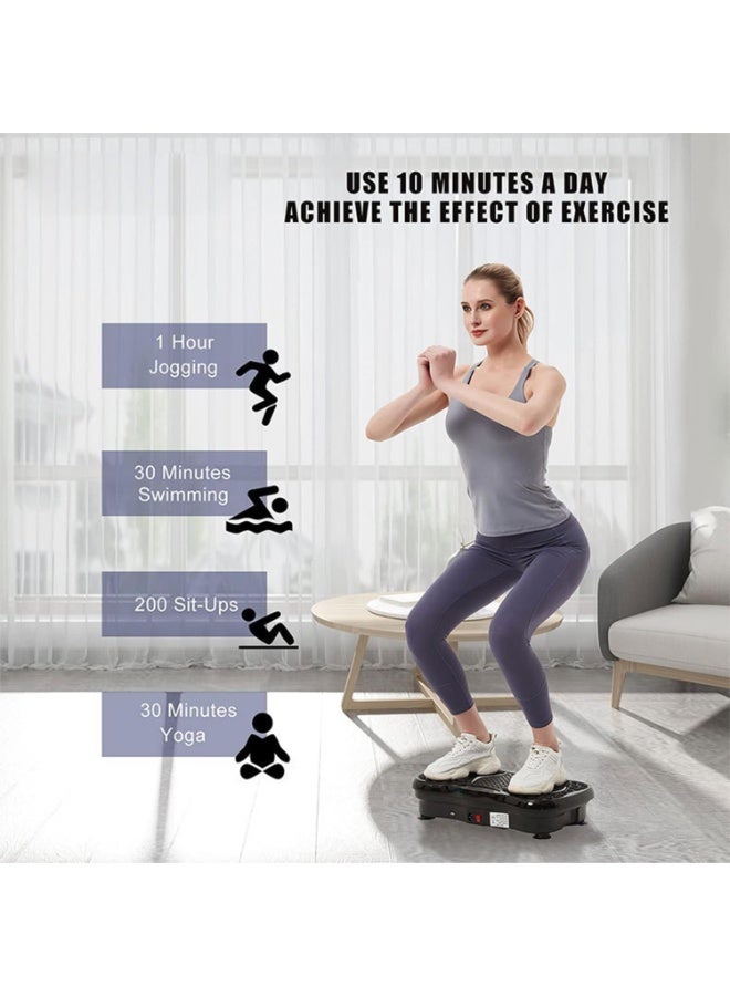 ZEESQUARE Vibration Plate Exercise Machine for Home Workout | Whole Body Vibration Platform for Weight Loss, Muscle Toning & Lymphatic Drainage | Fitness Shaker Plate with Multiple Vibration Modes for Strength Training, Wellness & Home Gym Equipment - Image 3